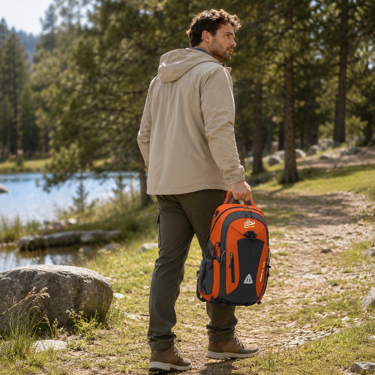 40L Outdoor Backpack with Padded Mesh Panels & Adjustable Straps for Hiking and Travel | Thomler