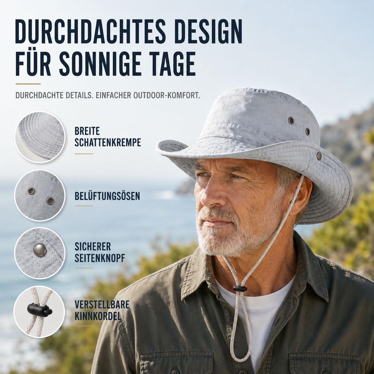 Unisex Cotton Bucket Hat – All-Season Sun Shade for Men & Women, Lightweight Travel & Outdoor Headwear in Classic Colors | Thomler