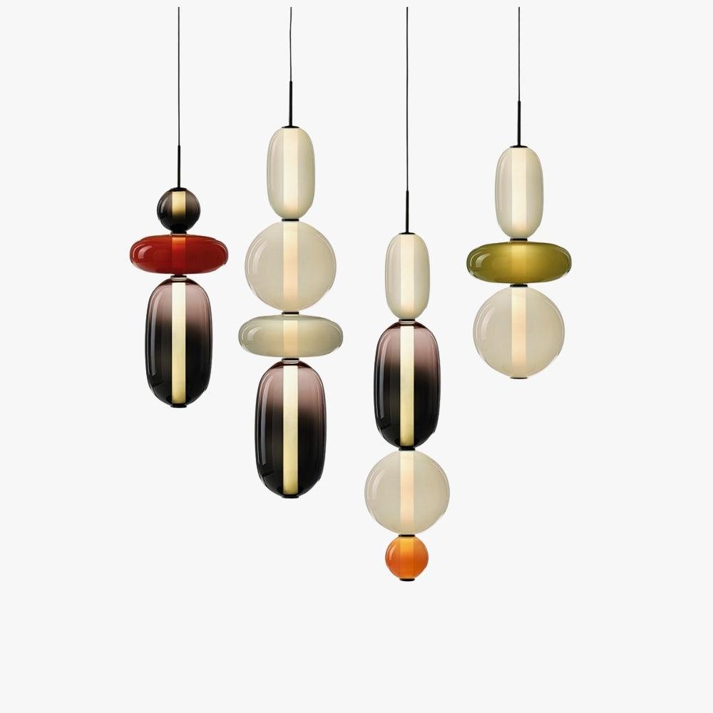 Pendant Light Coloured Glass 76.0 cm Smoky Dining Room Kitchen Island Hanging Ceiling Lamp | Thomler