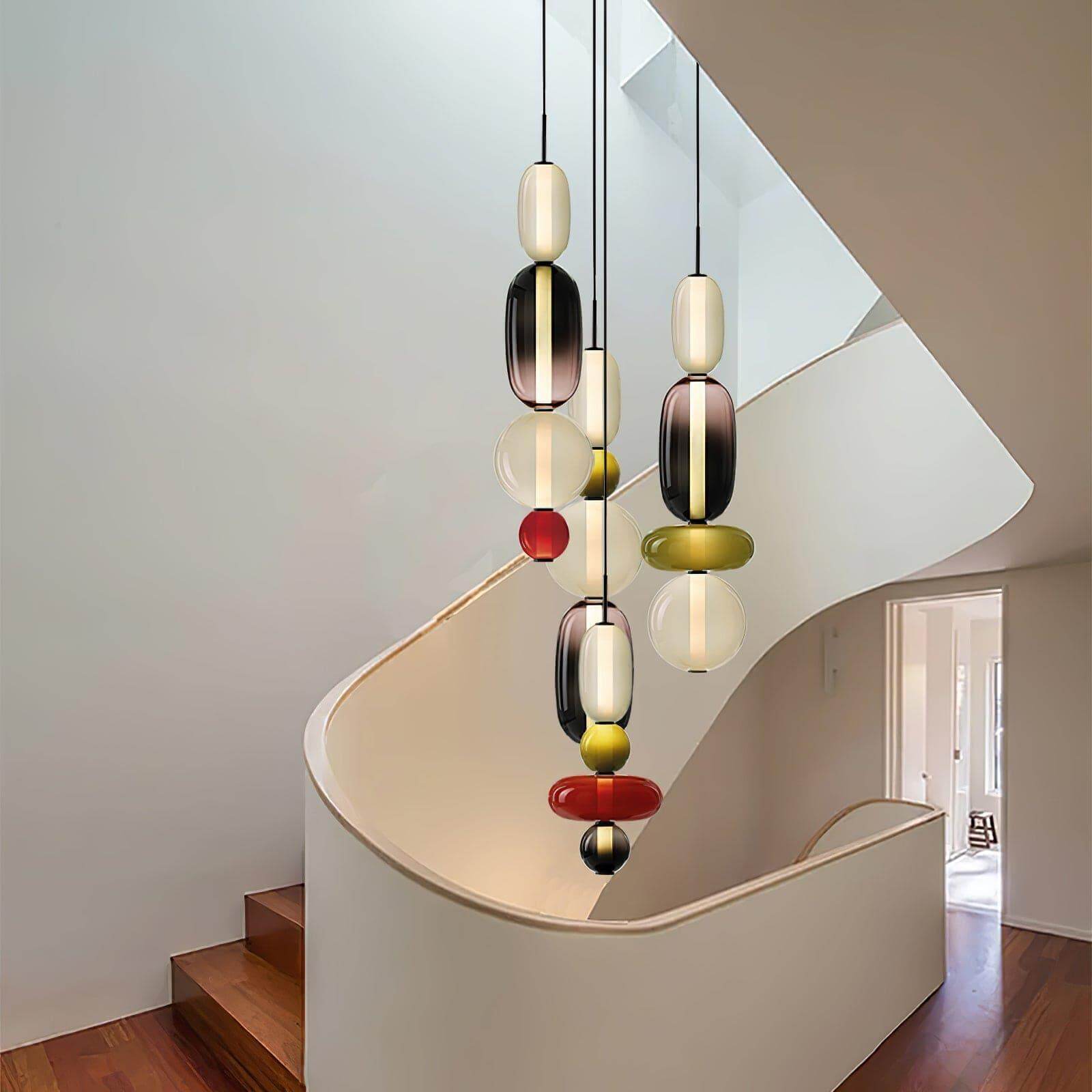 Pendant Light Coloured Glass 76.0 cm Smoky Dining Room Kitchen Island Hanging Ceiling Lamp | Thomler