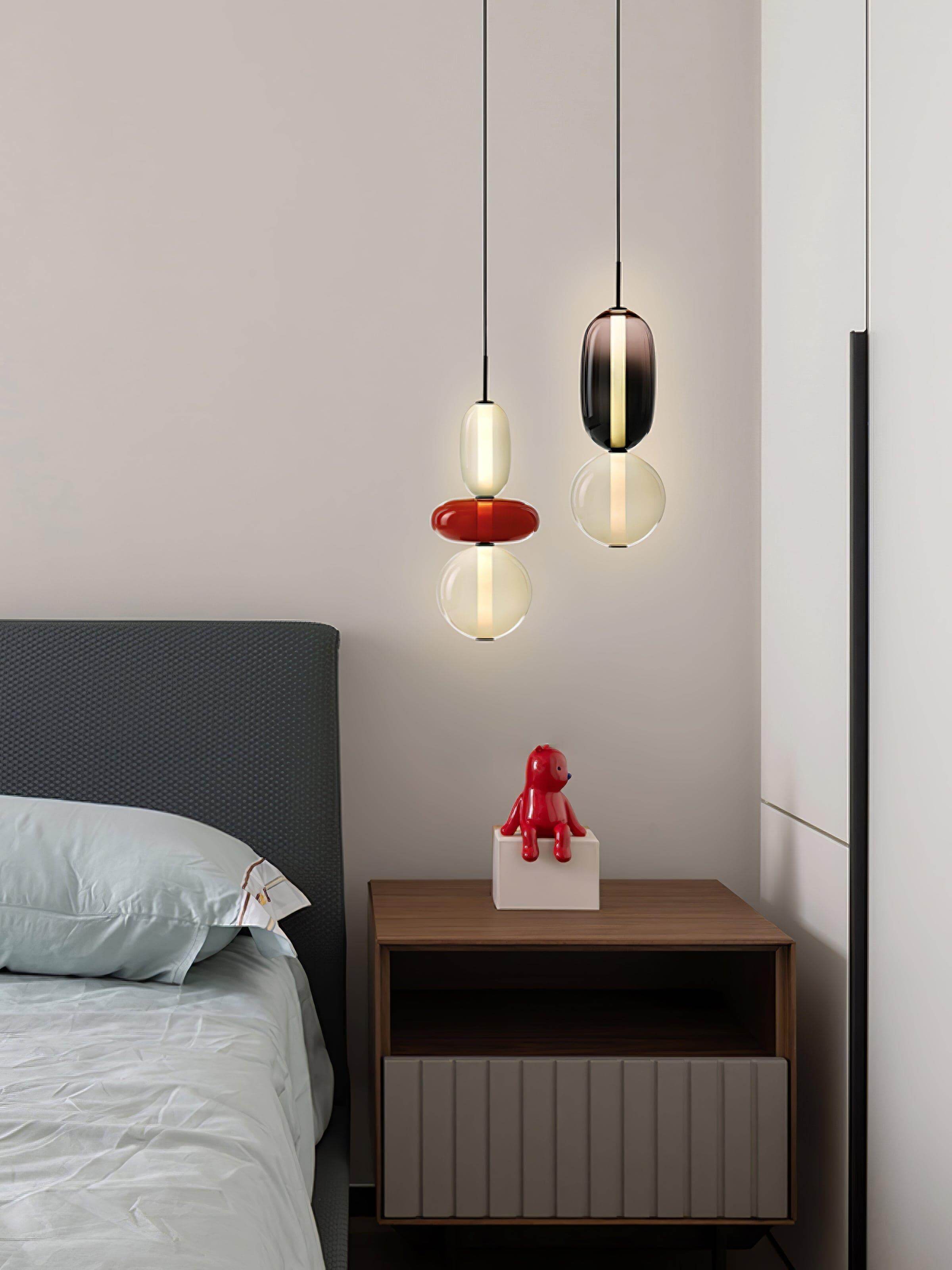 Pendant Light Coloured Glass 76.0 cm Smoky Dining Room Kitchen Island Hanging Ceiling Lamp | Thomler
