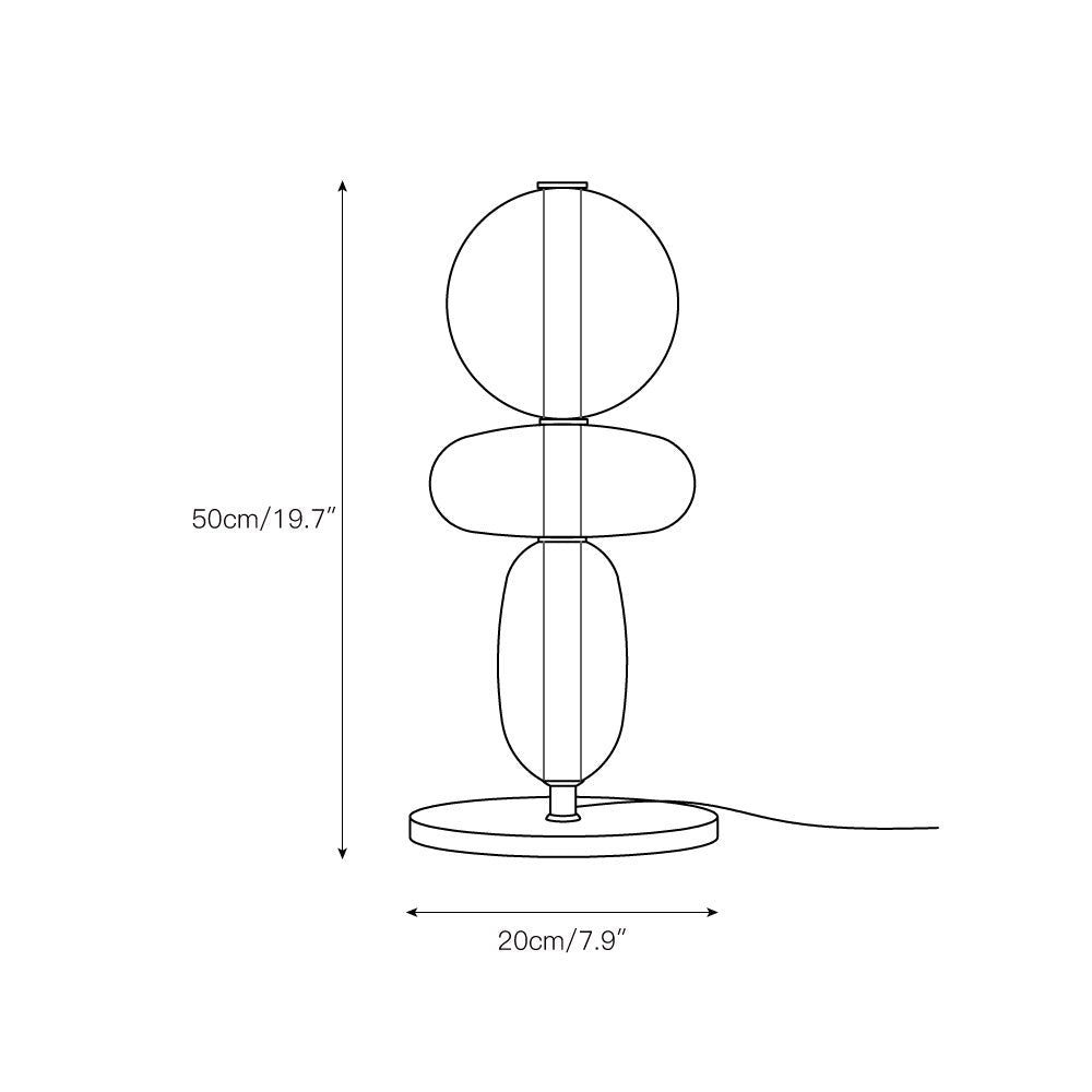 Modern Acrylic Column Table Lamp with Colored Glass Shade & Dimmer Remote – Contemporary LED Desk Light for Bedroom, Living Room | Thomler