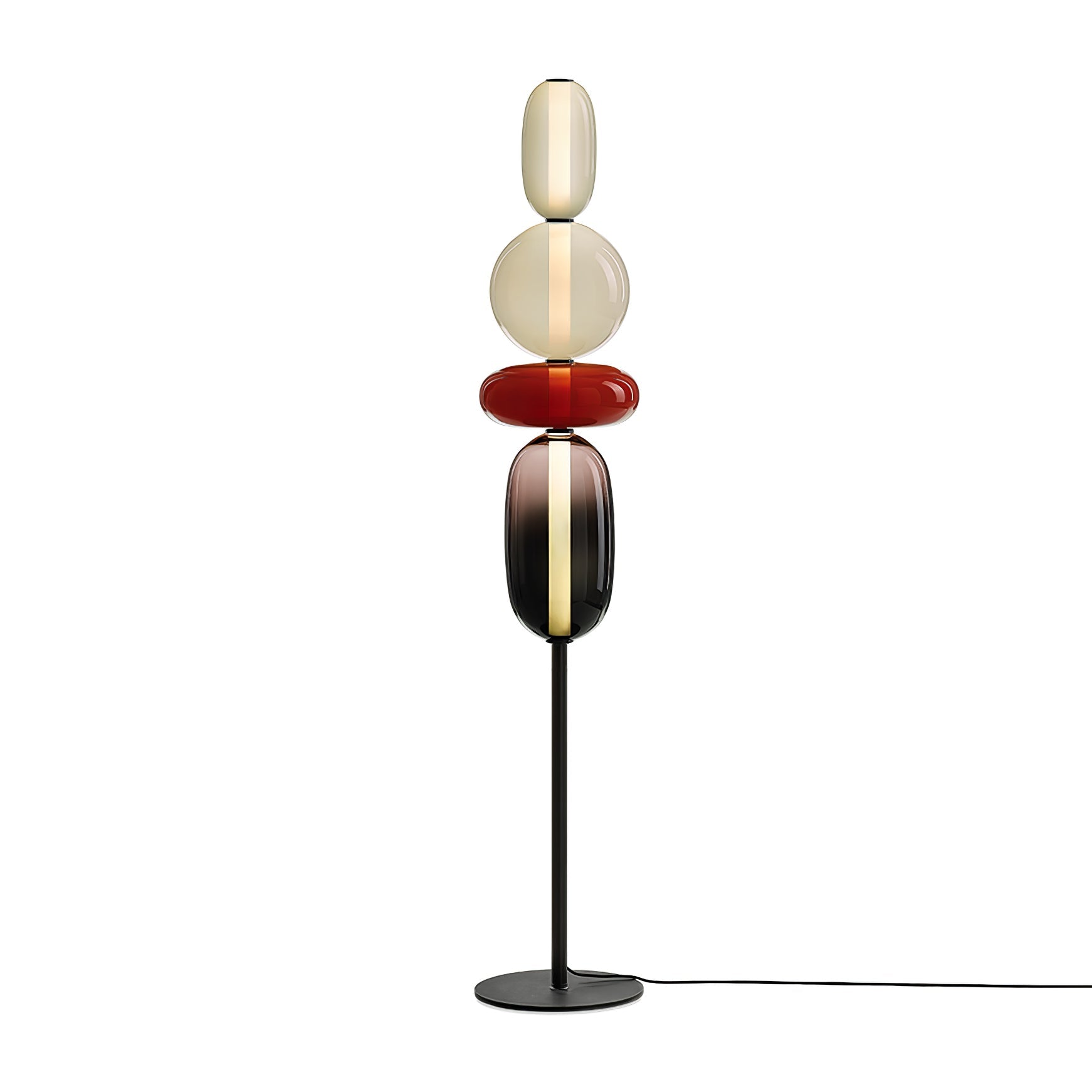 Floor Lamp Metal Glass Acrylic 51.2 in Adjustable Indoor Living Room Lighting Modern Home Decor | Thomler
