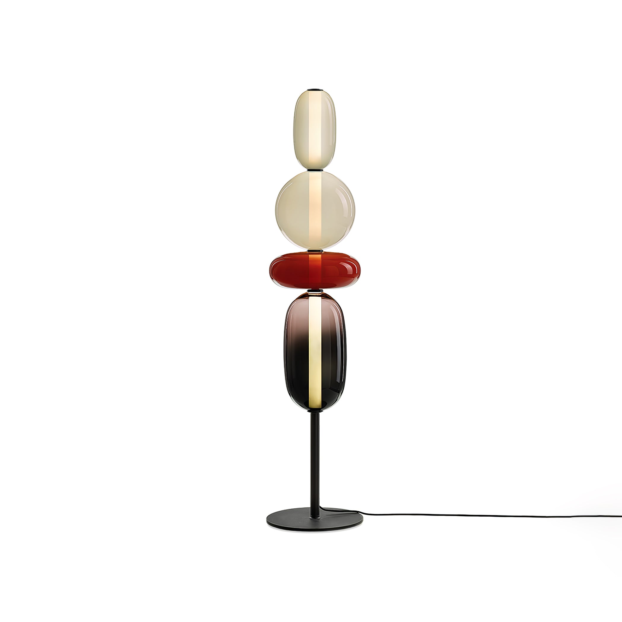 Floor Lamp Metal Glass Acrylic 51.2 in Adjustable Indoor Living Room Lighting Modern Home Decor | Thomler
