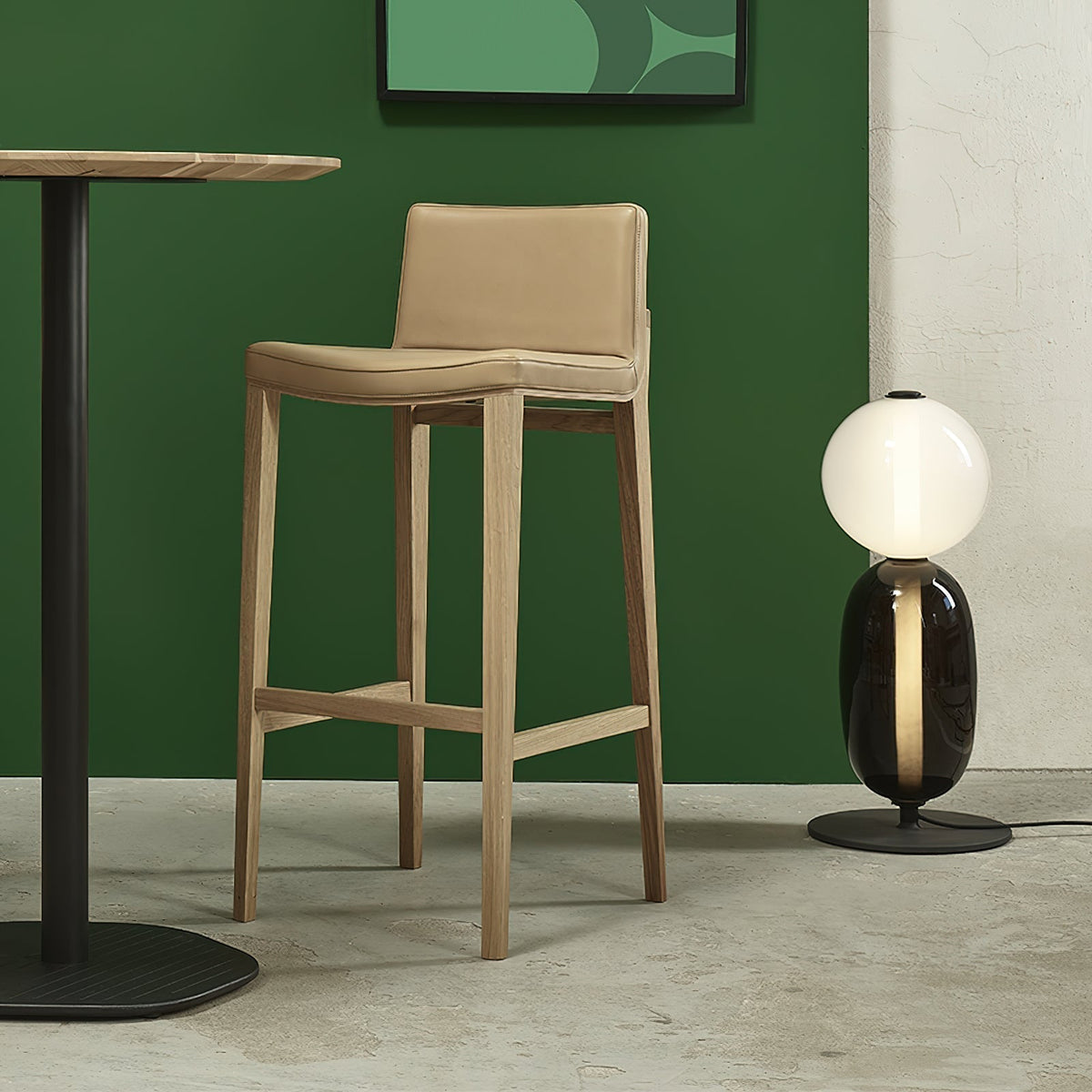Modern Acrylic Column Table Lamp with Colored Glass Shade & Dimmer Remote – Contemporary LED Desk Light for Bedroom, Living Room | Thomler