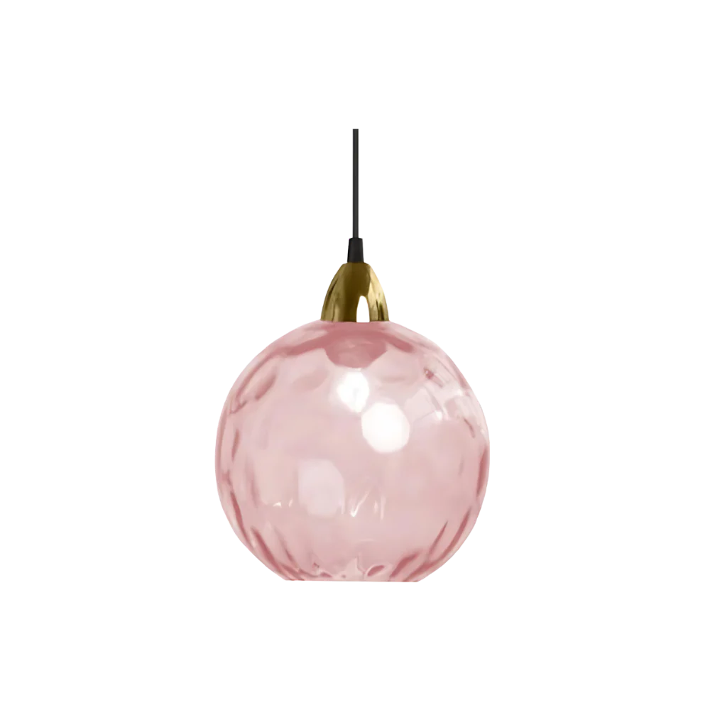 Pendant Light Ripple Glass 7.9 in Sphere Adjustable Dining Room Kitchen Hanging Ceiling Lamp Modern Nordic Minimalist Fixture | Thomler