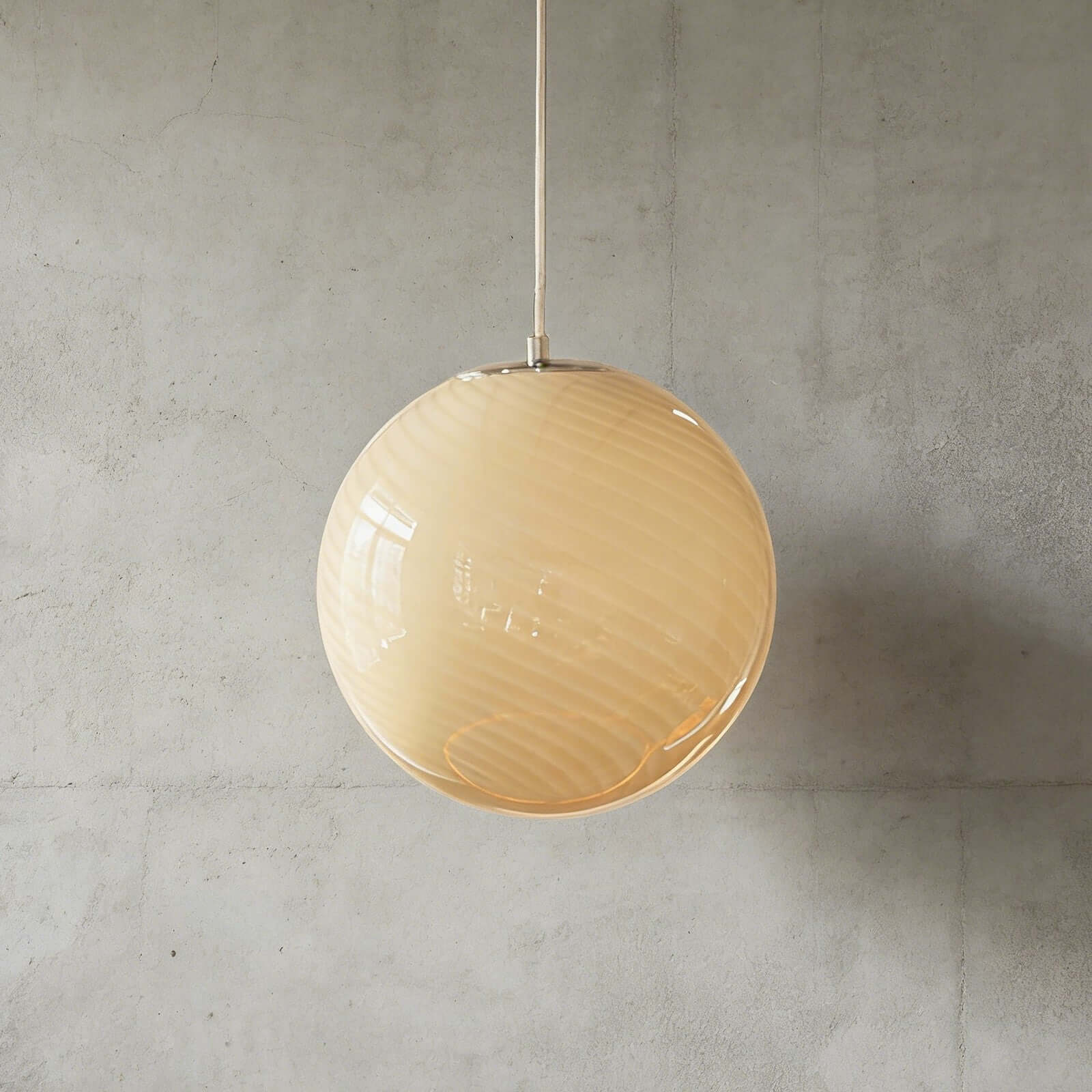 Pendant Light Glass Sphere 11.8 in Milk Honey Kitchen Island Hanging Ceiling Lamp Modern Dining Room Lighting Fixture | Thomler