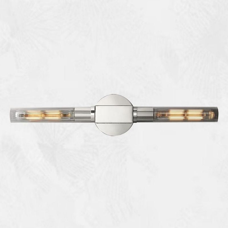 Glass Cylinder Wall Sconce with Brass or Nickel Finish – Single, Double & Linear Mount for Modern Interiors | Thomler
