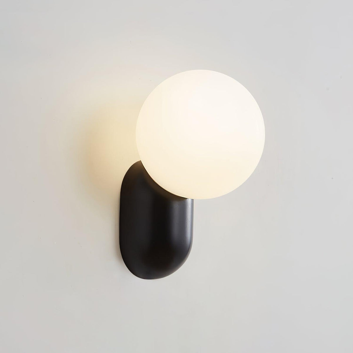 Orb Brass Wall Light with Resin Globe Shade – Modern Minimalist Sconce for Bedroom, Bath & Hallway | Thomler