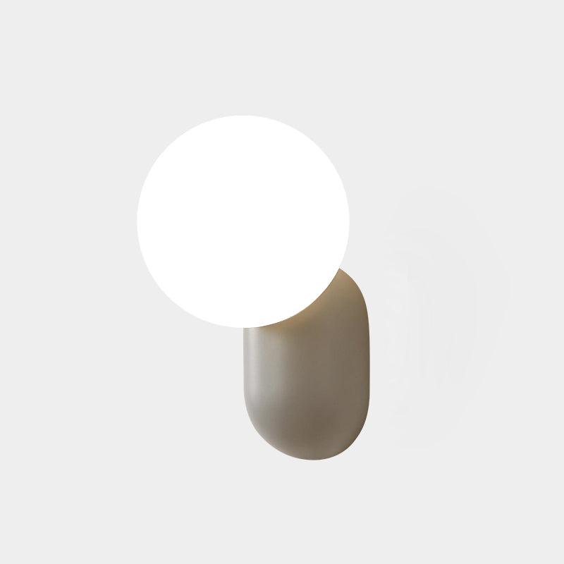 Orb Brass Wall Light with Resin Globe Shade – Modern Minimalist Sconce for Bedroom, Bath & Hallway | Thomler