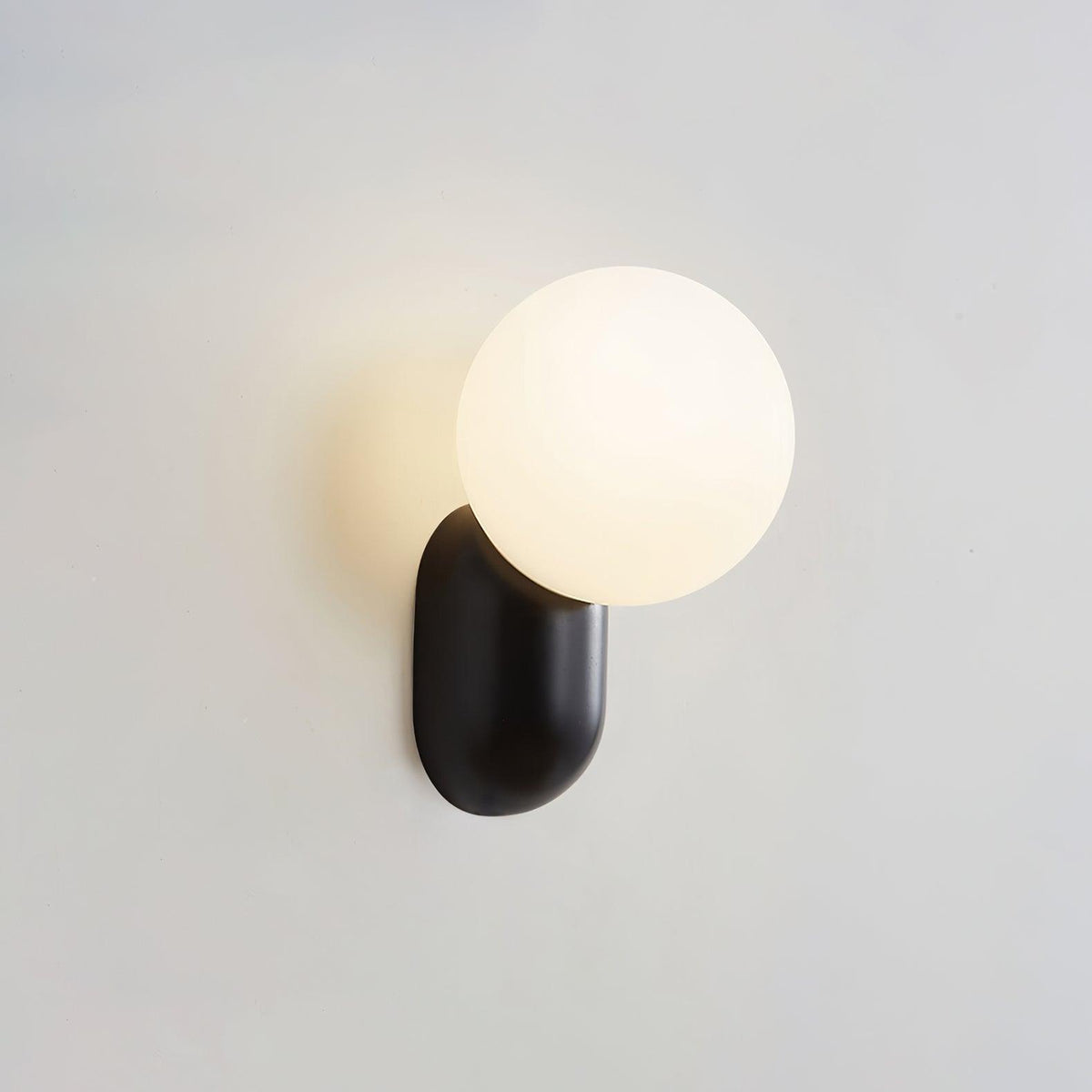 Orb Brass Wall Light with Resin Globe Shade – Modern Minimalist Sconce for Bedroom, Bath & Hallway | Thomler