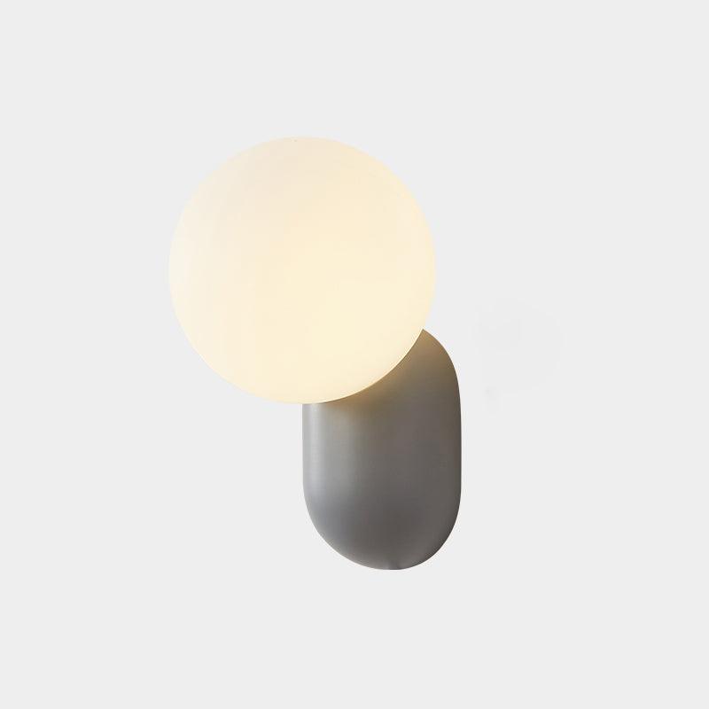 Orb Brass Wall Light with Resin Globe Shade – Modern Minimalist Sconce for Bedroom, Bath & Hallway | Thomler