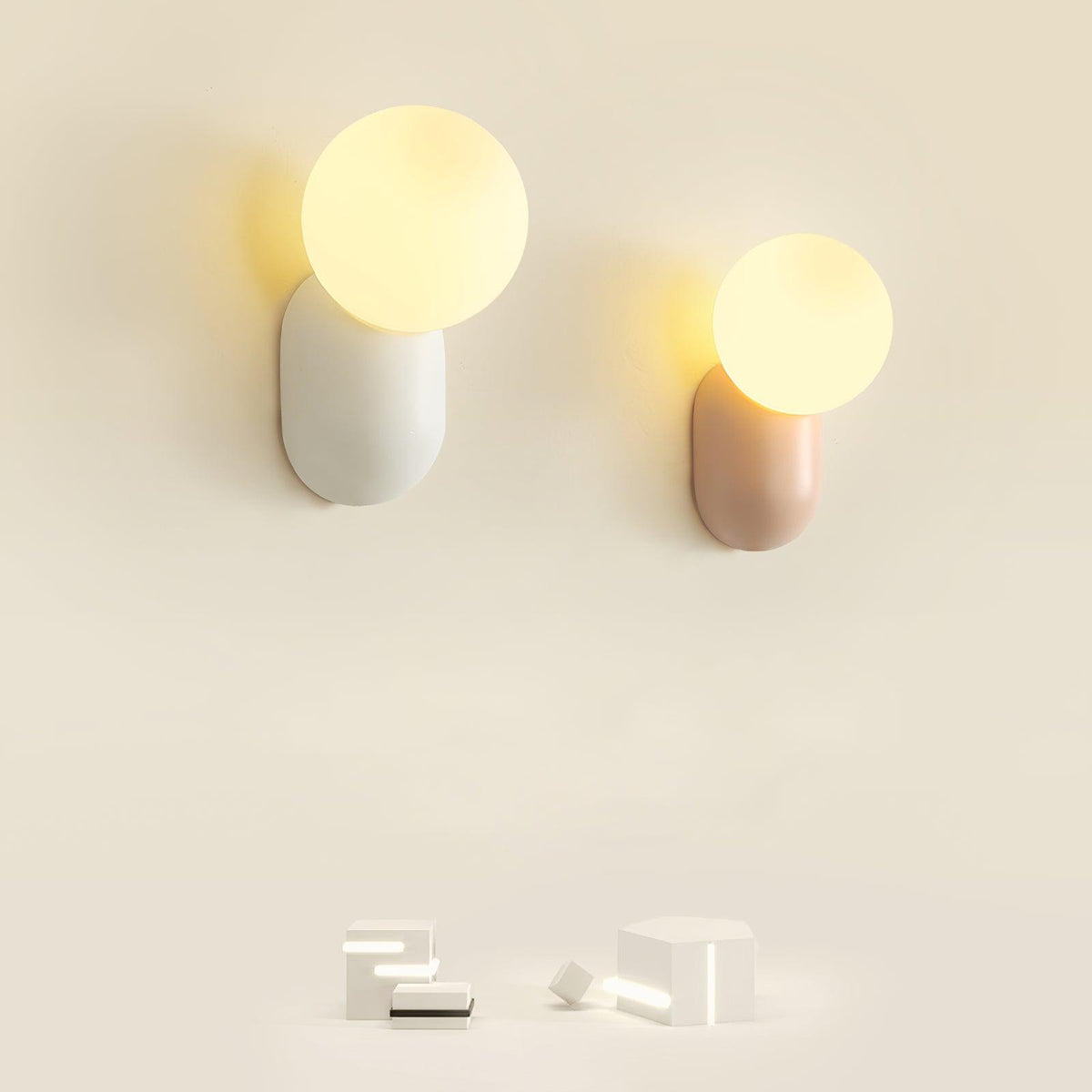 Orb Brass Wall Light with Resin Globe Shade – Modern Minimalist Sconce for Bedroom, Bath & Hallway | Thomler