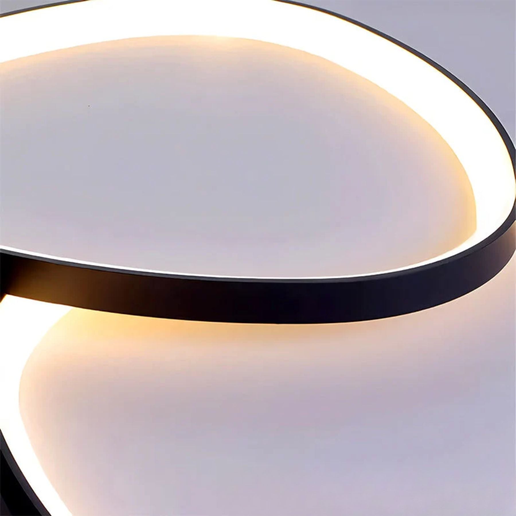 Ceiling Light Metal LED Ø42.0 cm Black White Bedroom Hallway Dimmable Surface Mounted Modern Living Room Lamp | Thomler