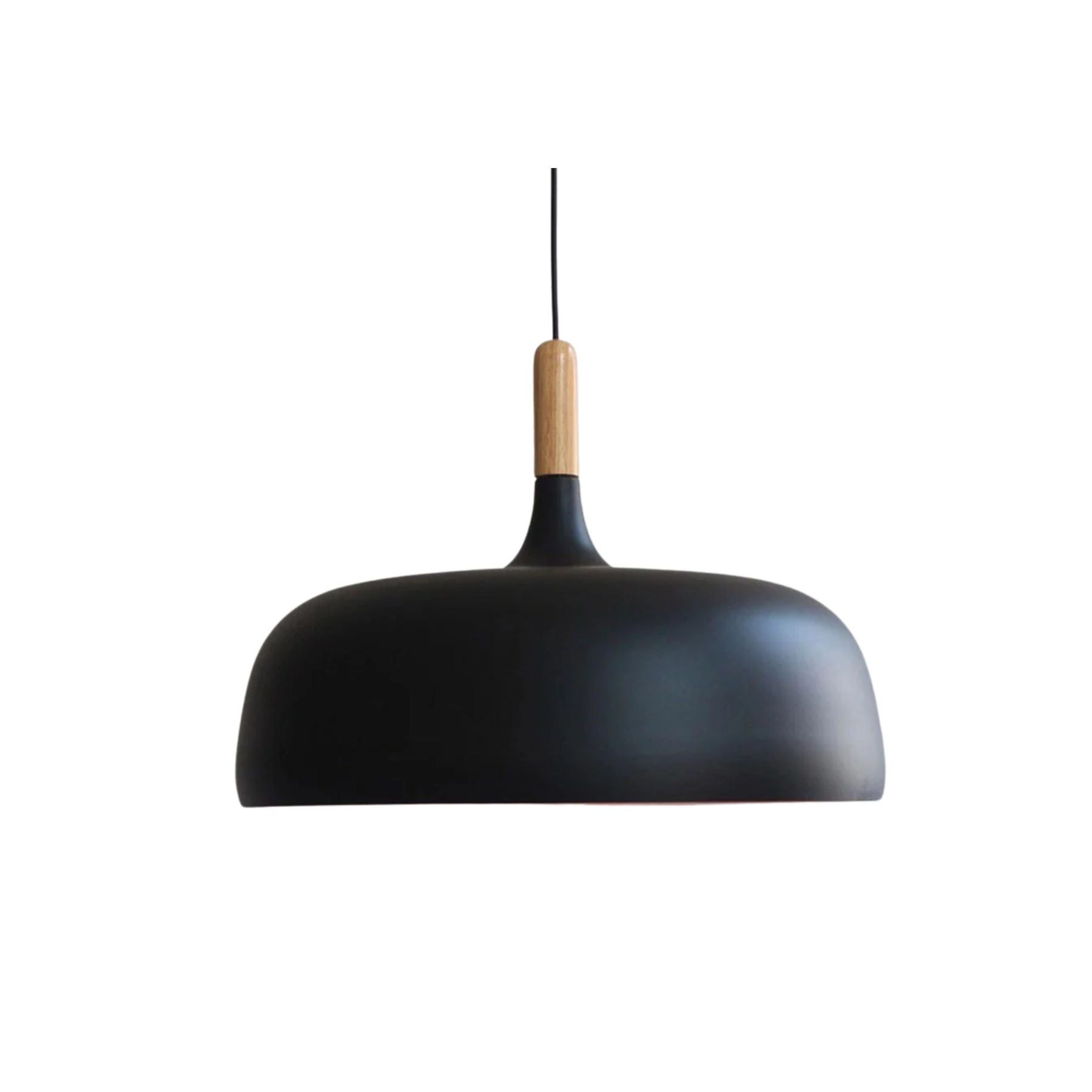 Pendant Light Aluminium Wood 32.0 cm Black Dining Table Kitchen Island Ceiling Lamp | Thomler