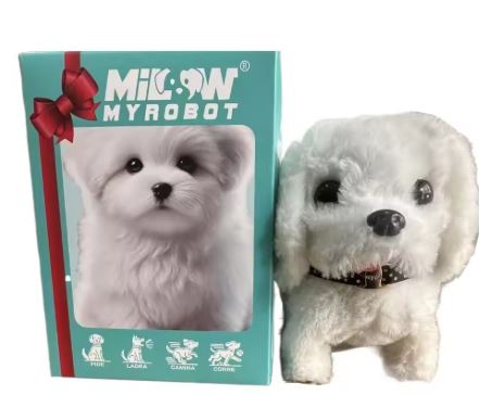 Touch-Activated Robotic Stuffed Animal Puppy Toy Responds to Petting Moves Head and Tail Battery Powered Companion for Kids Elderly Dementia | Thomler