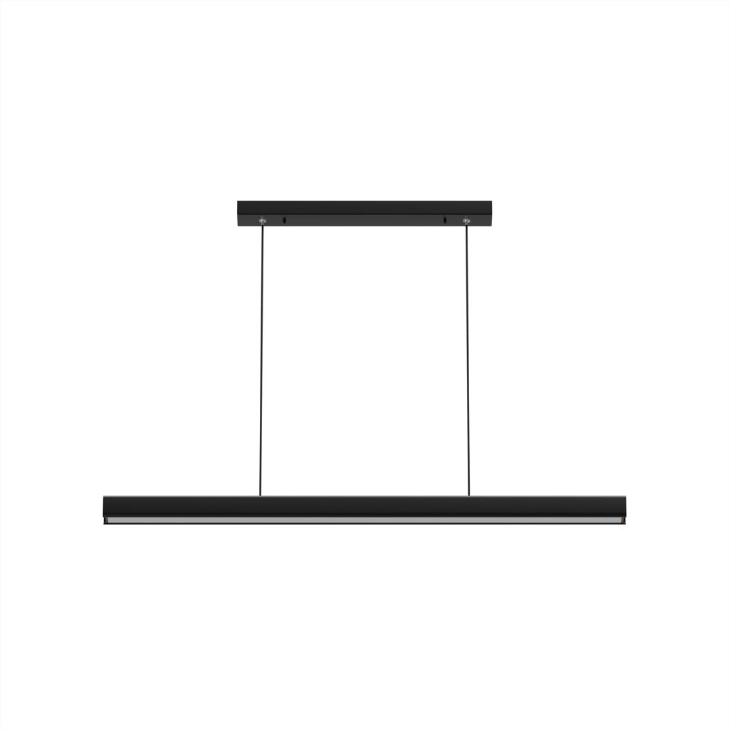Pendant Light Aluminum Walnut Linear 31.5 in Adjustable Dining Table Kitchen Island Hanging Lamp Stepless Dimmable Modern Design | Thomler