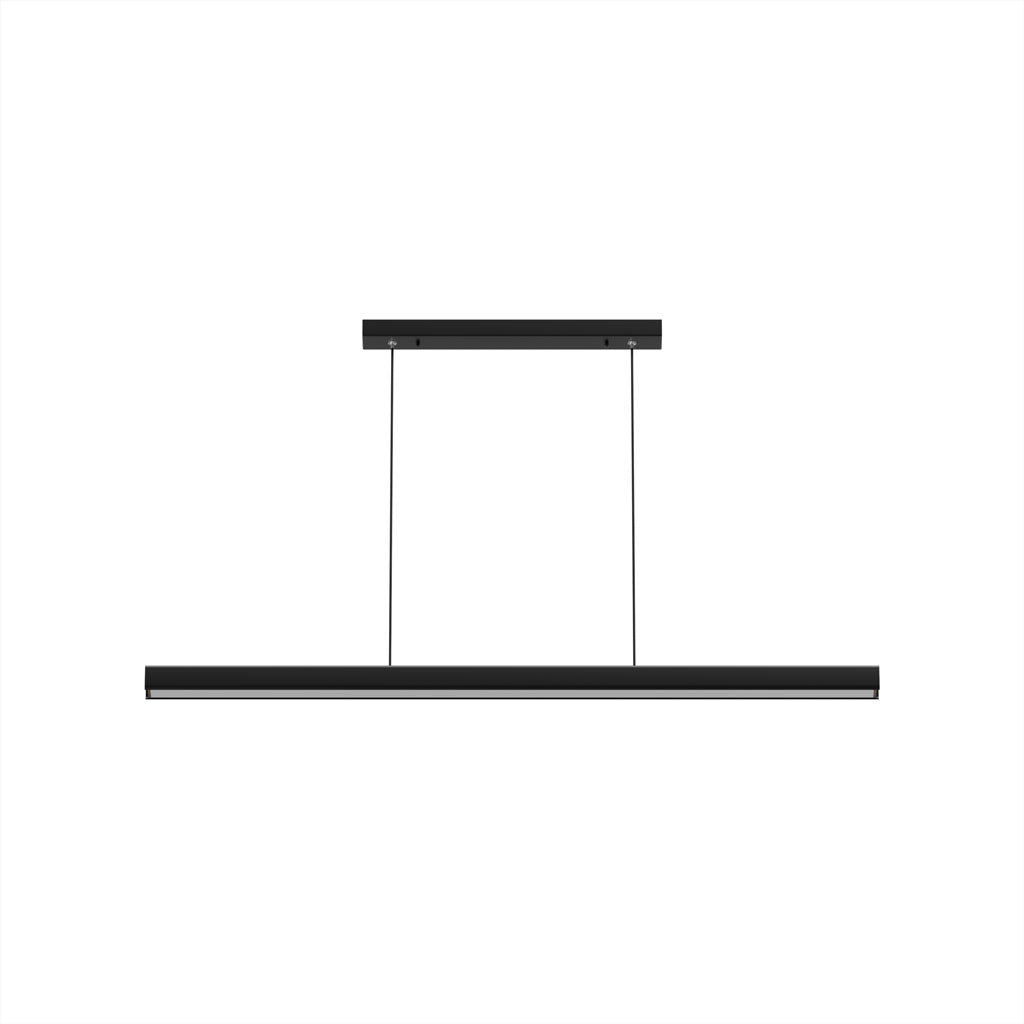 Pendant Light Aluminum Walnut Linear 31.5 in Adjustable Dining Table Kitchen Island Hanging Lamp Stepless Dimmable Modern Design | Thomler