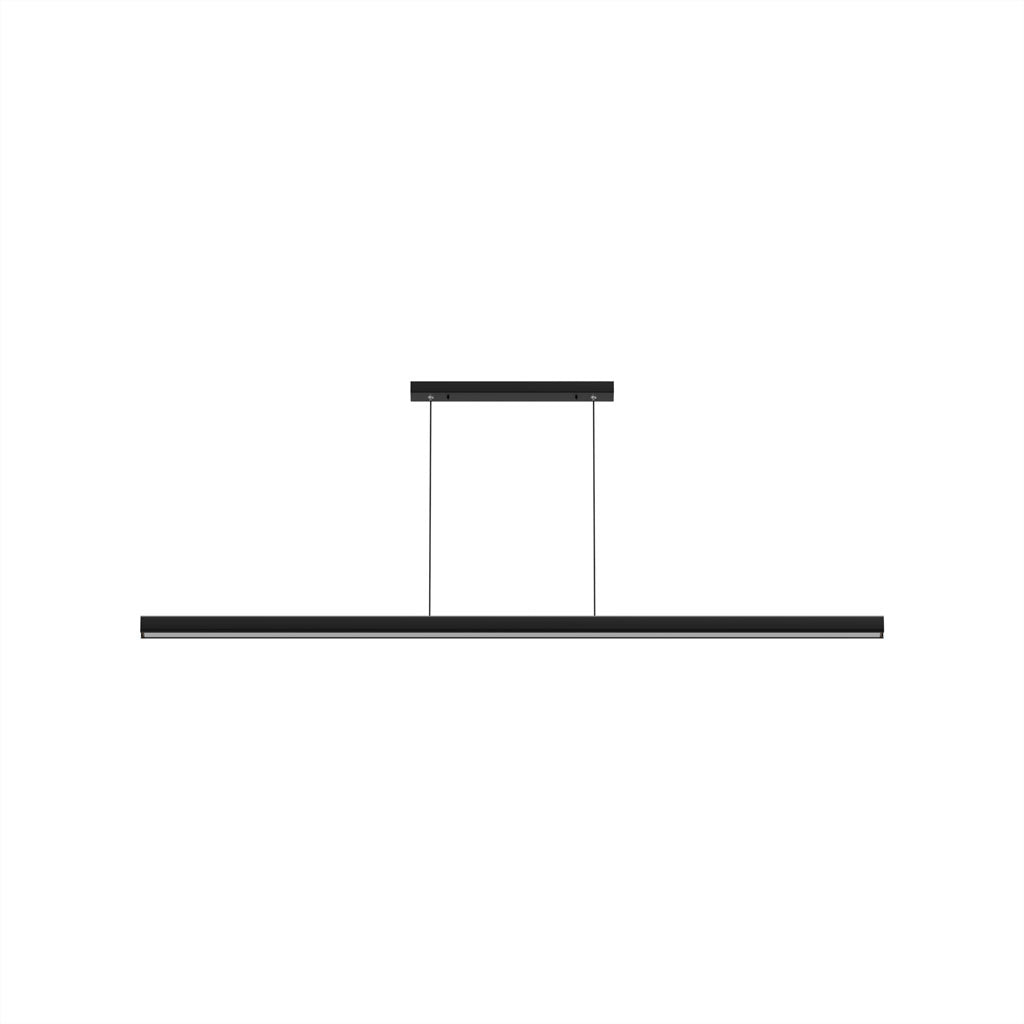 Pendant Light Aluminum Walnut Linear 31.5 in Adjustable Dining Table Kitchen Island Hanging Lamp Stepless Dimmable Modern Design | Thomler