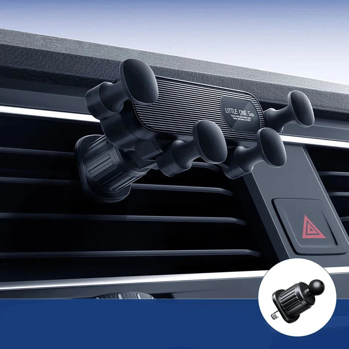 Vent Mount Smartphone Cradle for Car with 5-Point Grip | Secure Phone Dock for Dashboard Air Vent | Universal Adjustable Holder for iPhone | Thomler