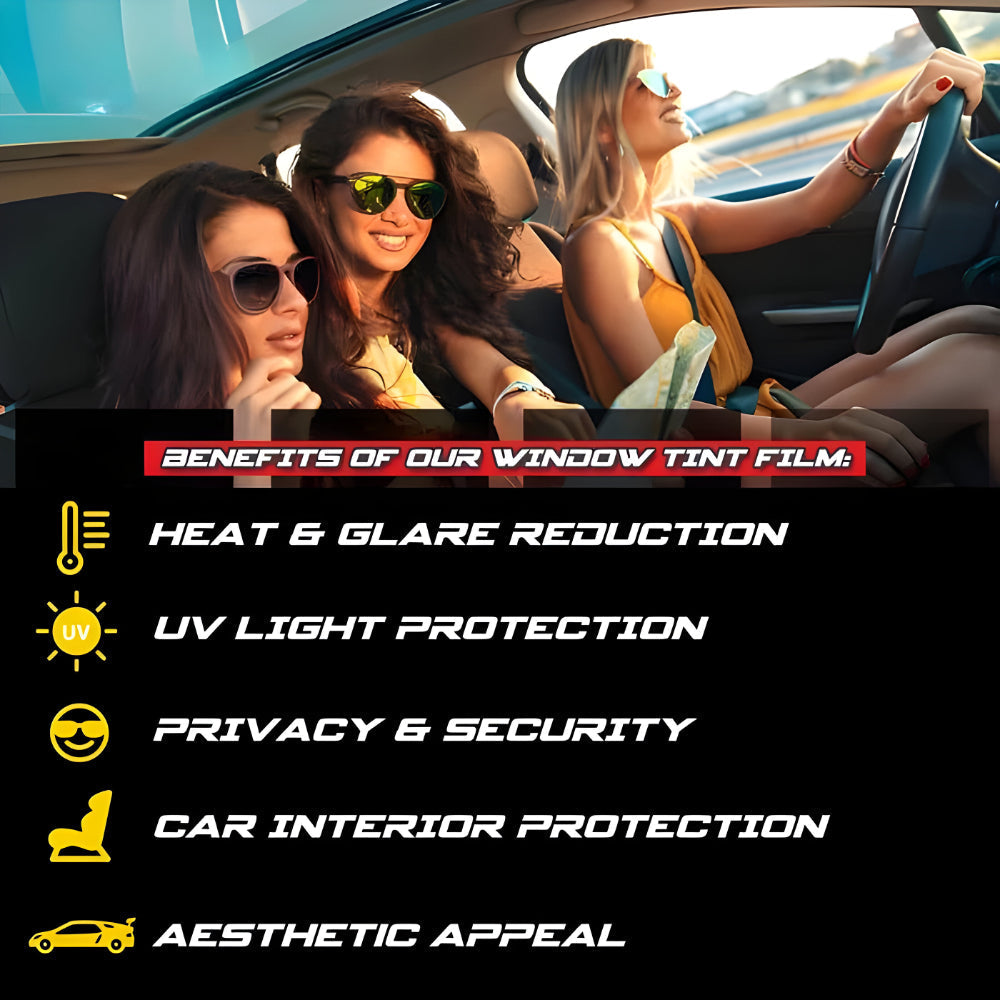 Vehicle Window Tint Film - UV Protection & Heat Reduction for Car, SUV & Truck Windshields & Side Windows | Thomler