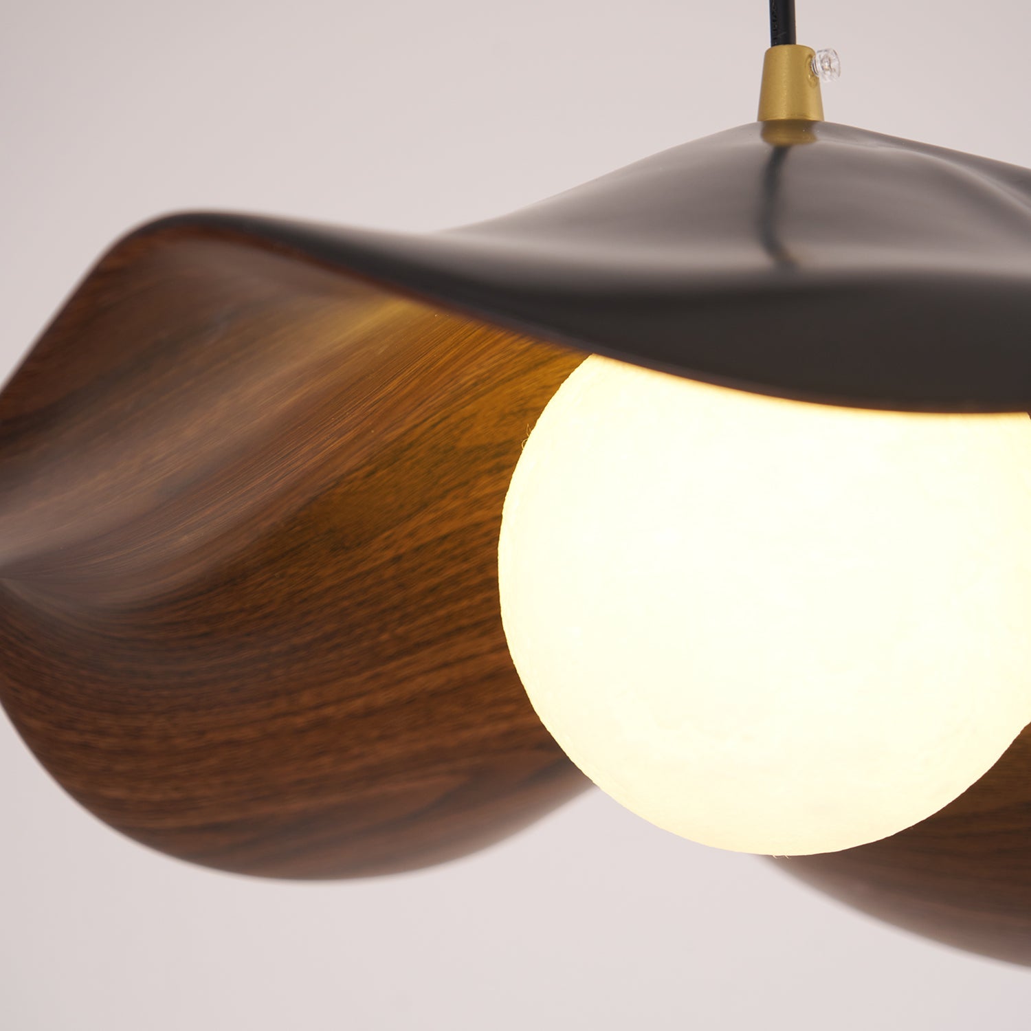 Pendant Light Resin 11 in White Dining Room Ceiling Lamp Leaf Pattern Decorative Fixture | Thomler