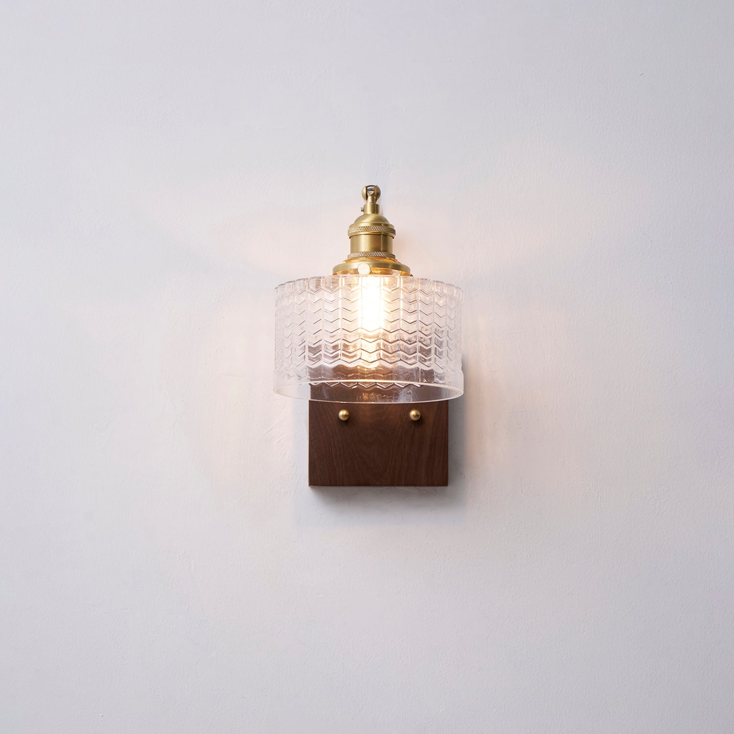 Wall Lamp Wood And Brass 9.4 in Green Glass Shade Indoor Bathroom Bedroom Accent Light | Thomler