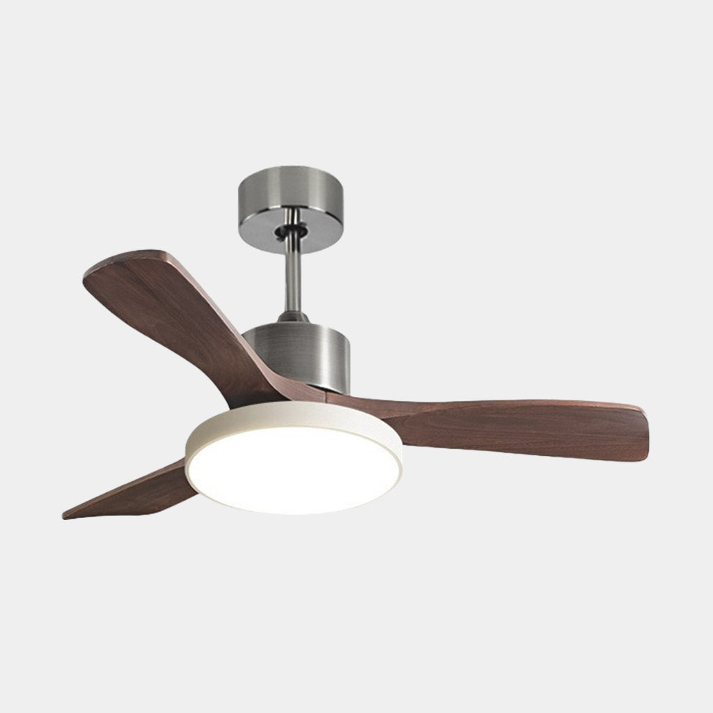 Ceiling Fan Wood 36.2 in LED Modern Bedroom Living Room Low Profile Remote Control Quiet Cooling Lighting Fixture | Thomler