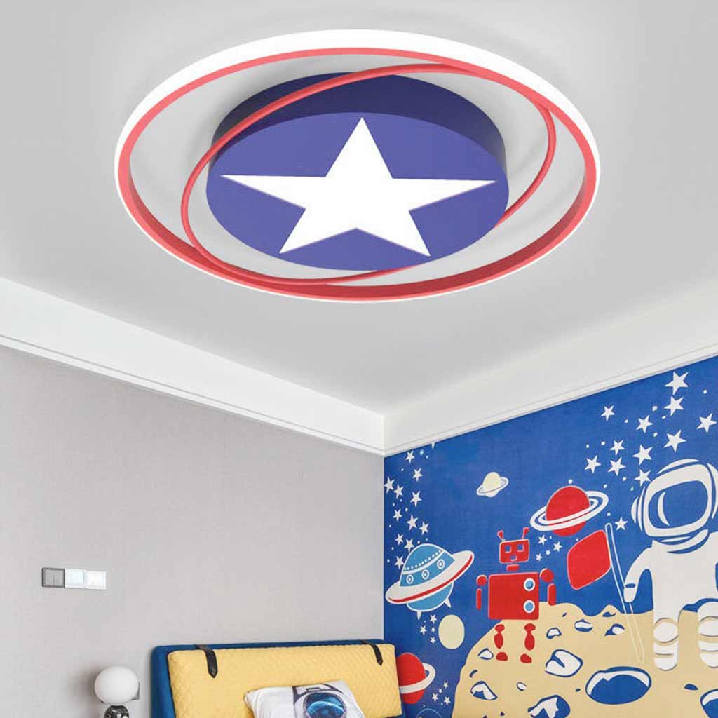 Ceiling Light Iron 20.5 in Adjustable LED Kids Bedroom Flush Mount Decorative Lamp | Thomler