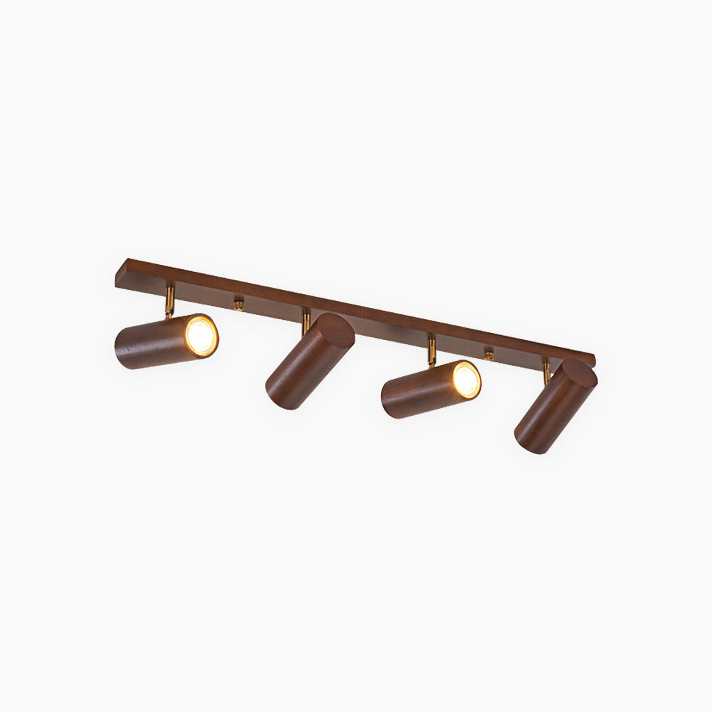 Ceiling Wall Spotlight Wood Adjustable 5.9 in (15.0 cm) Modern Nordic 1 3 4 Heads | Thomler