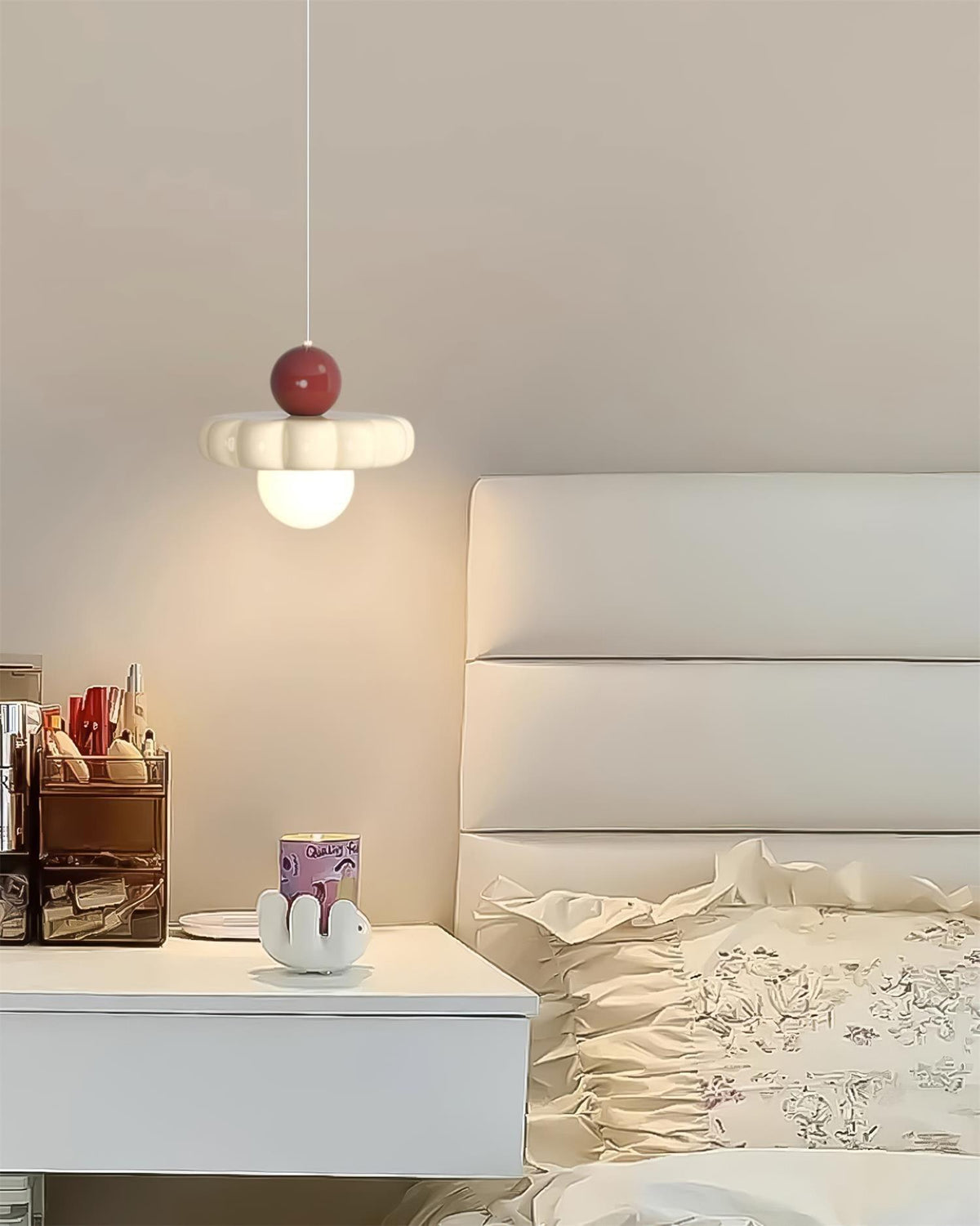Retro Globe Pendant Light with Curved Shade – G9 Socket Ceiling Fixture for Dining Room Kitchen Bedroom – Adjustable Hanging Lamp Modern | Thomler