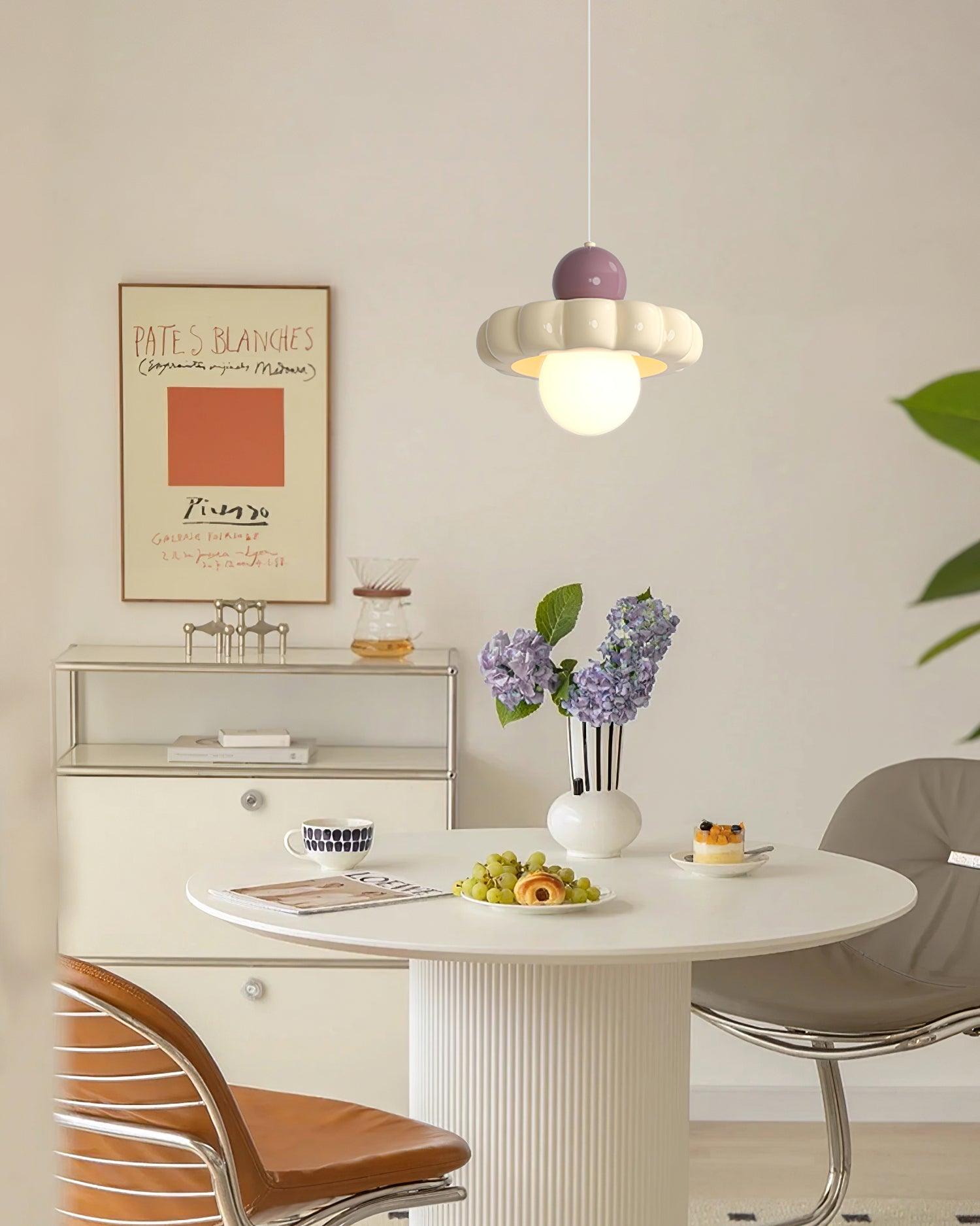 Retro Globe Pendant Light with Curved Shade – G9 Socket Ceiling Fixture for Dining Room Kitchen Bedroom – Adjustable Hanging Lamp Modern | Thomler