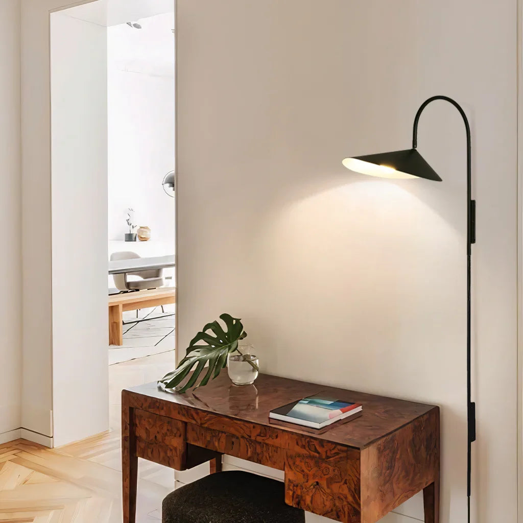 Wall Lamp Iron 12W E14 11 in Adjustable Bedroom Living Room Lighting Fixture Swivel Rotatable Leaf Shade | Thomler