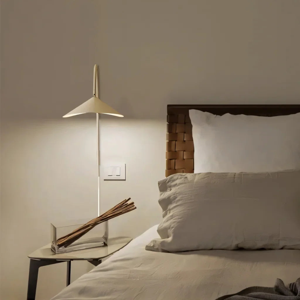 Wall Lamp Iron 12W E14 11 in Adjustable Bedroom Living Room Lighting Fixture Swivel Rotatable Leaf Shade | Thomler
