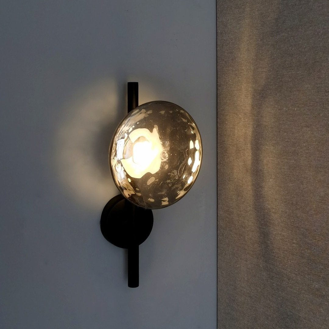 Wall Lamp Glass 7.9 in LED Black Or Gold Bedroom Hallway Decorative Modern Sconce Lighting Fixture | Thomler