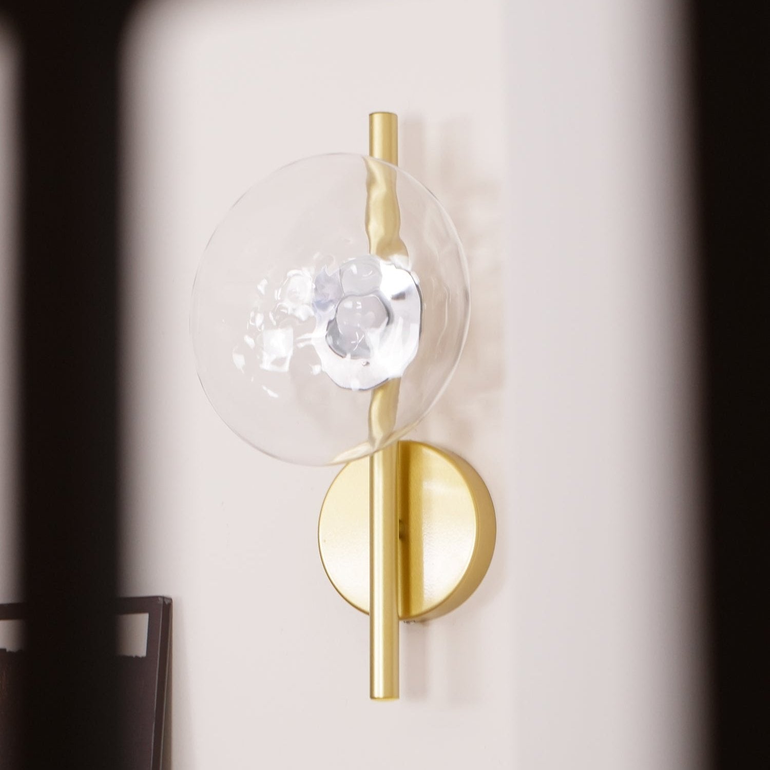 Wall Lamp Glass 7.9 in LED Black Or Gold Bedroom Hallway Decorative Modern Sconce Lighting Fixture | Thomler