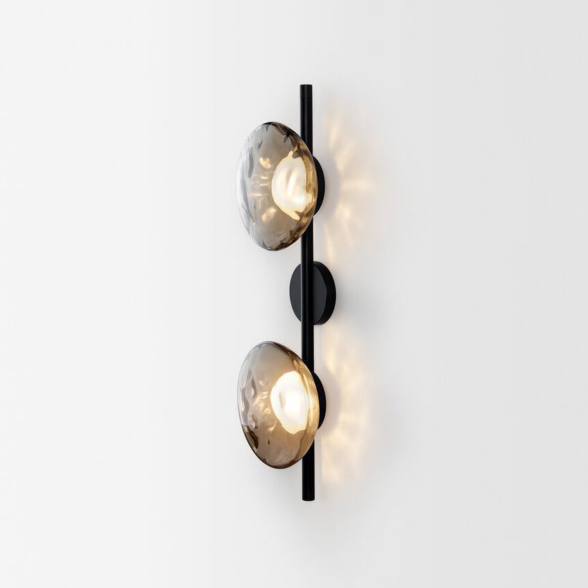 Wall Lamp Glass 7.9 in LED Black Or Gold Bedroom Hallway Decorative Modern Sconce Lighting Fixture | Thomler