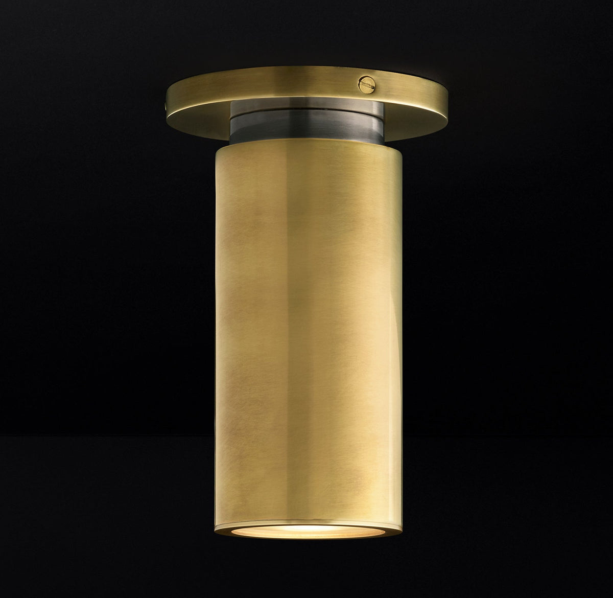 Compact Ceiling Mount Light Fixture Brass Construction Dimmable GU10 Socket Damp Rated for Bathroom Hallway Entry Closet Kitchen | Thomler