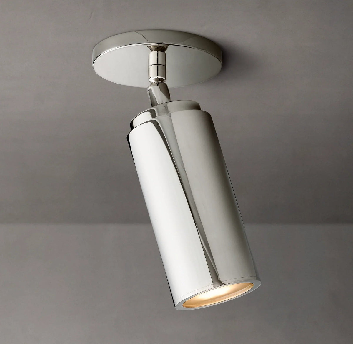 Compact Brass Ceiling Light Fixture 9 Inches Tall Hardwired Small Flush Mount for Hallway Entryway Bedroom Bathroom Closet GU10 Bulb Base | Thomler