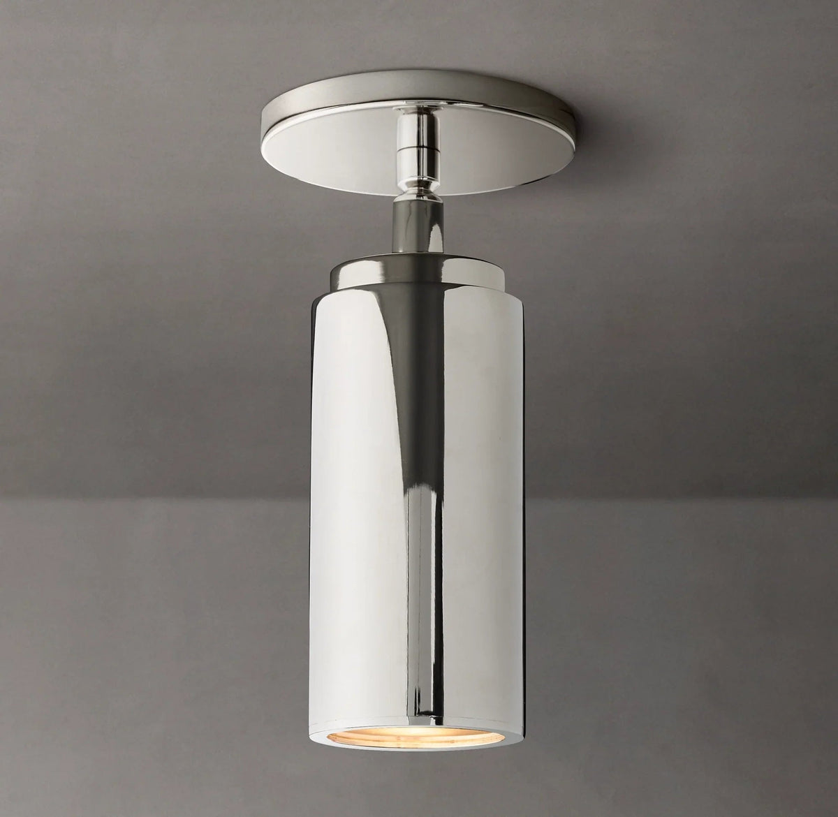 Compact Brass Ceiling Light Fixture 9 Inches Tall Hardwired Small Flush Mount for Hallway Entryway Bedroom Bathroom Closet GU10 Bulb Base | Thomler