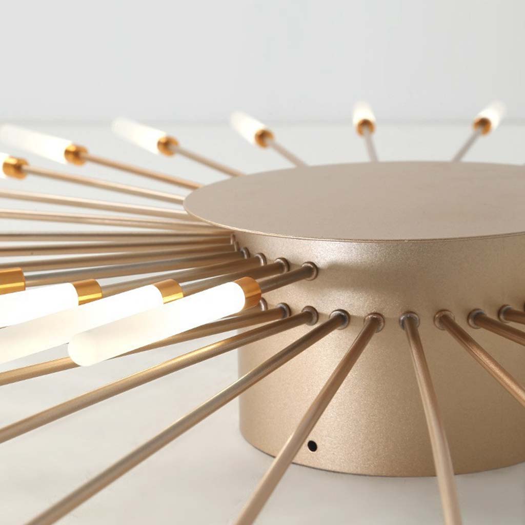 Ceiling Light LED Aluminum 31.5 in Semi Flush Modern Black Gold Living Room Bedroom Dining Room Decorative Lighting | Thomler