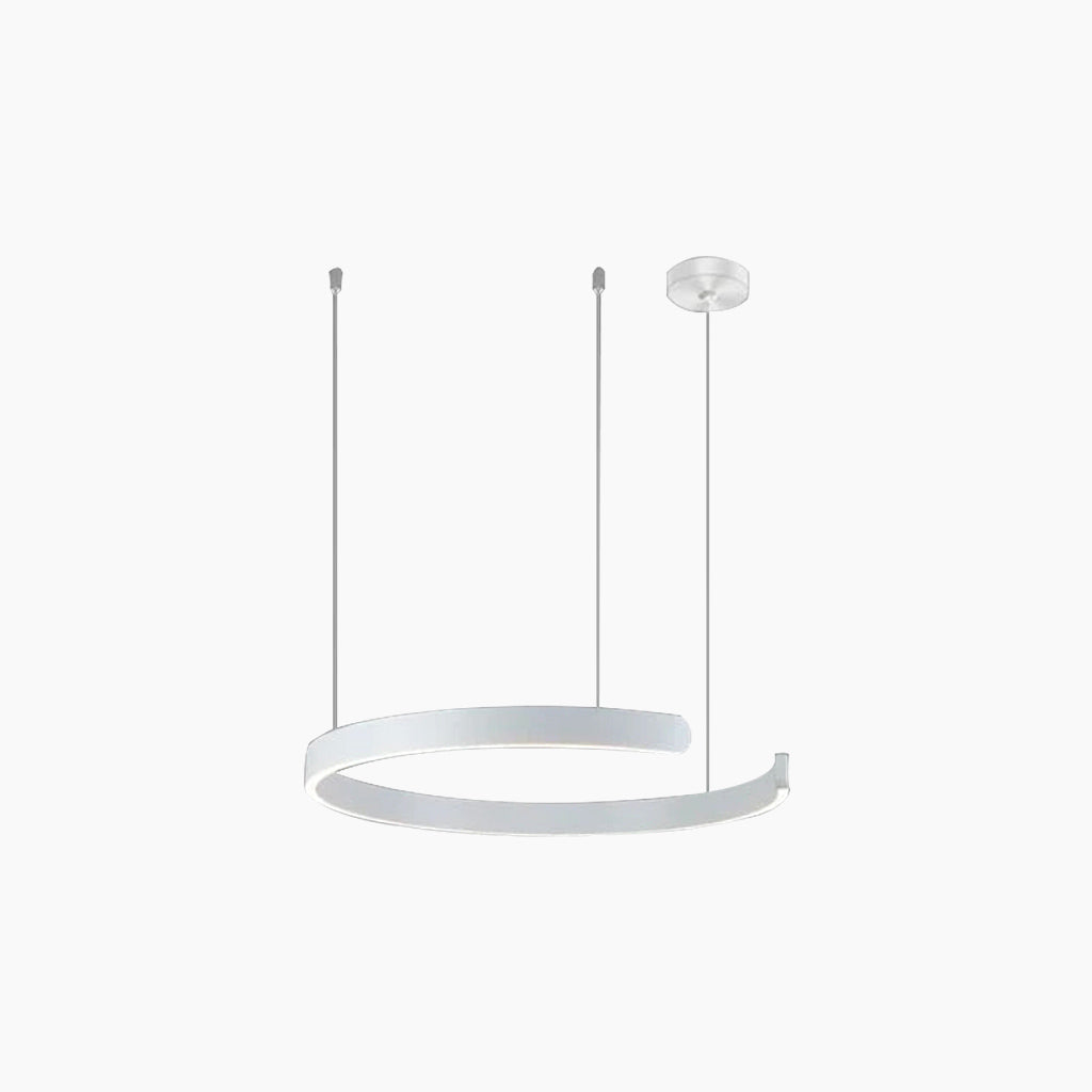 Pendant Light Aluminum Circular LED Chandelier 31.5 in Adjustable Living Room Dining Room Modern Minimalist Ceiling Lamp | Thomler