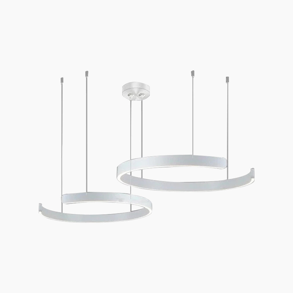 Pendant Light Aluminum Circular LED Chandelier 31.5 in Adjustable Living Room Dining Room Modern Minimalist Ceiling Lamp | Thomler
