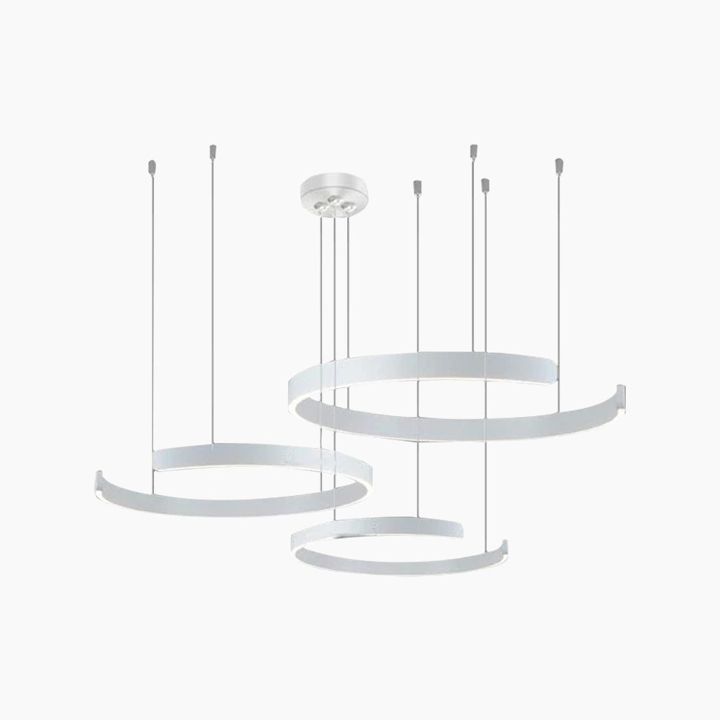 Pendant Light Aluminum Circular LED Chandelier 31.5 in Adjustable Living Room Dining Room Modern Minimalist Ceiling Lamp | Thomler