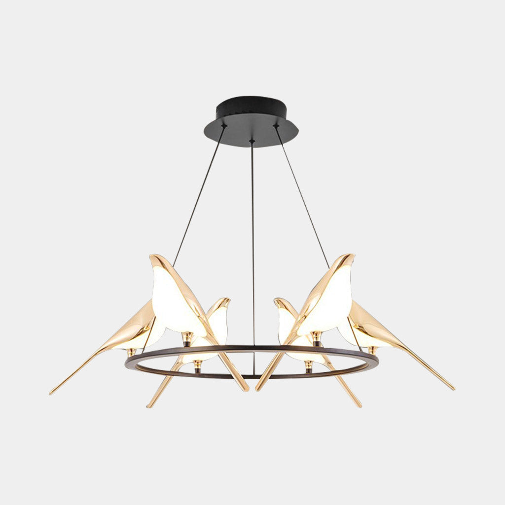 Chandelier Pendant Light Zinc Alloy 35 in Black Gold Living Room Bedroom Dining Room Ceiling Lighting Modern Nordic Style | Thomler