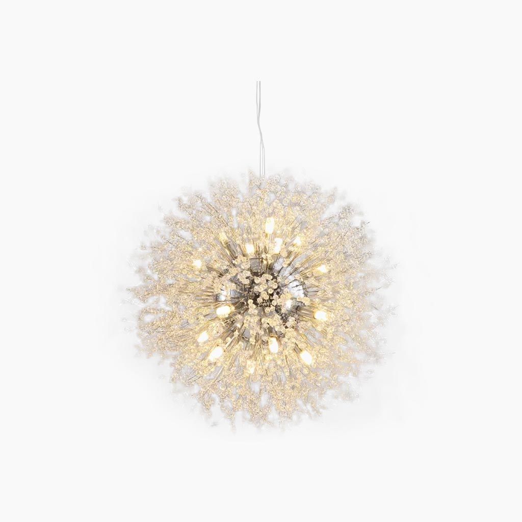 Chandelier Metal Crystal 23.6 in Adjustable Living Room Dining Foyer Ceiling Light Modern Nordic Style | Thomler