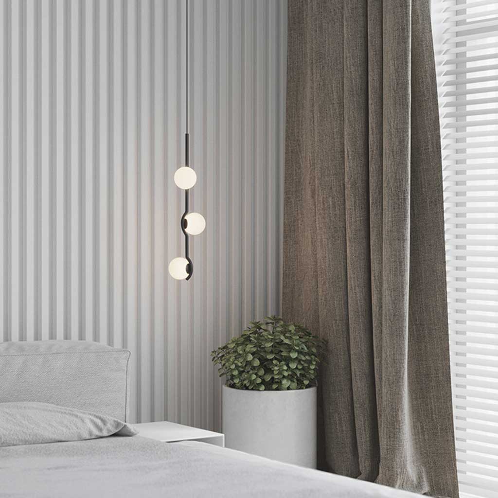 Chandelier Pendant Light Metal 23.6 in Modern Living Room Dining Bedroom Multi Glass Balls | Thomler
