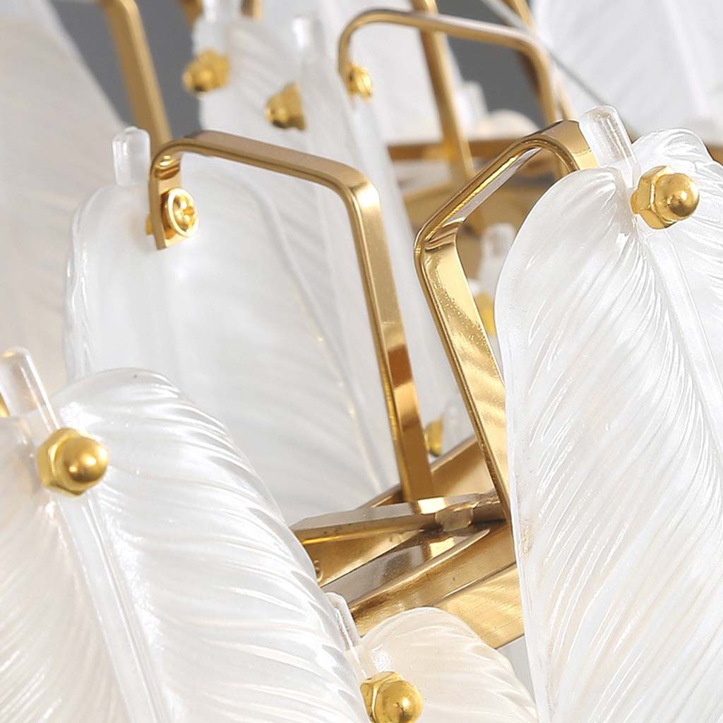 Chandelier Metal Glass LED 19.7 in Round Luxury Living Room Dining Room Lighting Decorative Fixture | Thomler