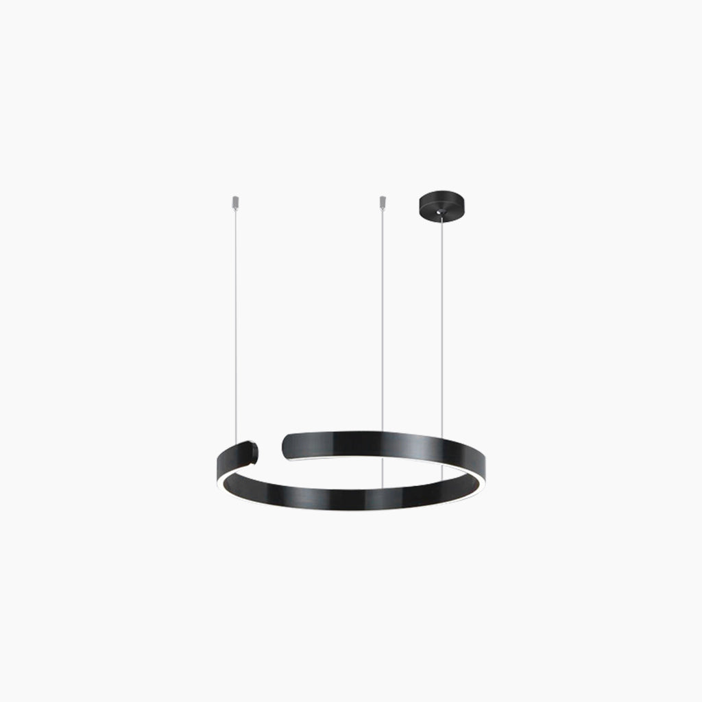 Pendant Light Aluminum Circular LED Chandelier 31.5 in Adjustable Living Room Dining Room Modern Minimalist Ceiling Lamp | Thomler