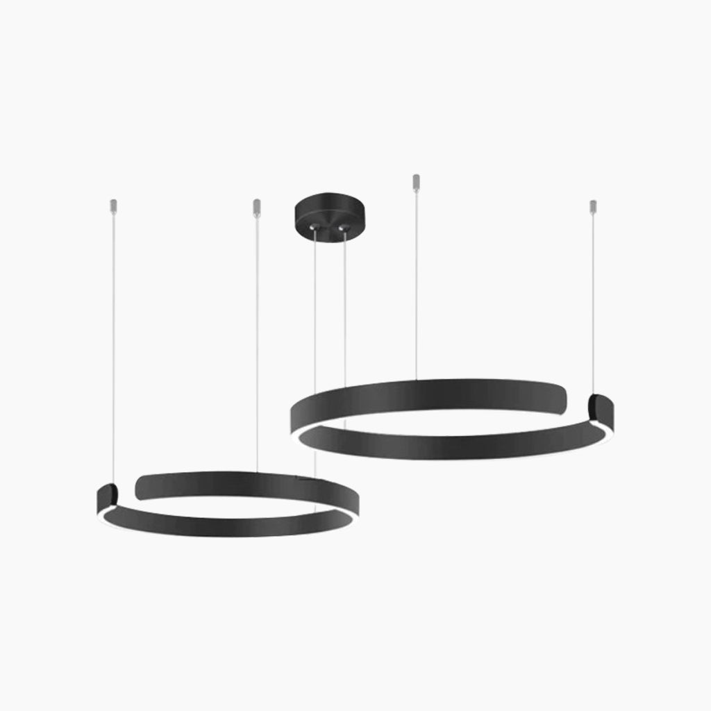 Pendant Light Aluminum Circular LED Chandelier 31.5 in Adjustable Living Room Dining Room Modern Minimalist Ceiling Lamp | Thomler